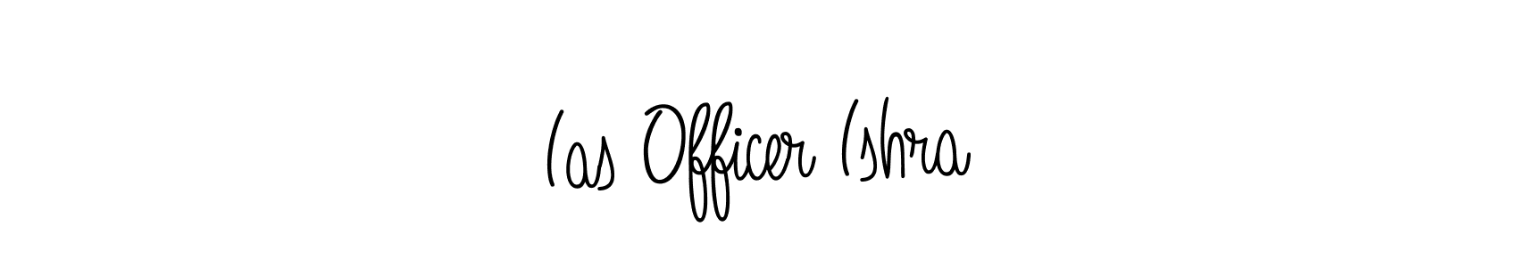 The best way (Angelique-Rose-font-FFP) to make a short signature is to pick only two or three words in your name. The name Ias Officer Ishra include a total of six letters. For converting this name. Ias Officer Ishra signature style 5 images and pictures png