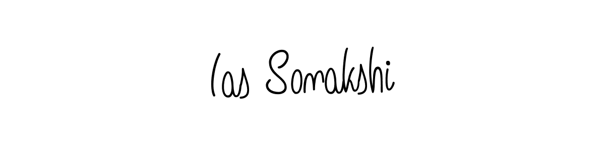 Use a signature maker to create a handwritten signature online. With this signature software, you can design (Angelique-Rose-font-FFP) your own signature for name Ias Sonakshi. Ias Sonakshi signature style 5 images and pictures png