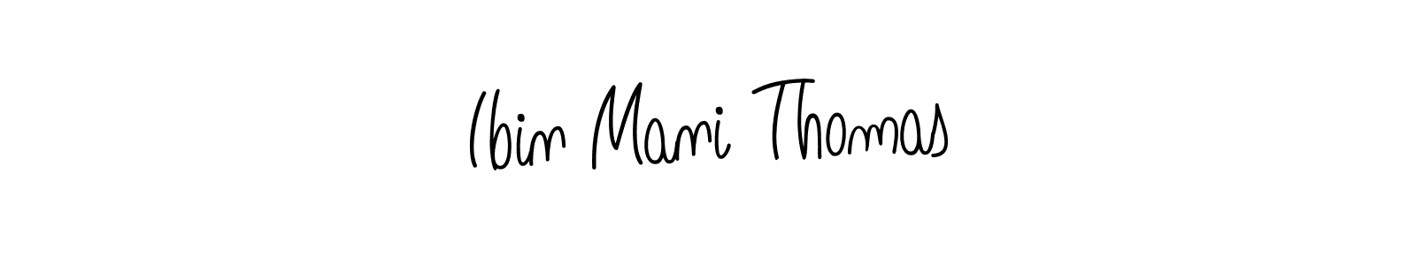 Use a signature maker to create a handwritten signature online. With this signature software, you can design (Angelique-Rose-font-FFP) your own signature for name Ibin Mani Thomas. Ibin Mani Thomas signature style 5 images and pictures png