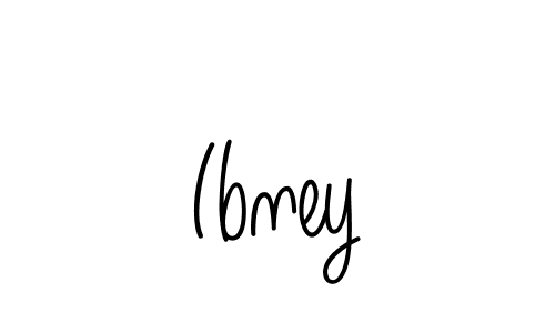 How to make Ibney name signature. Use Angelique-Rose-font-FFP style for creating short signs online. This is the latest handwritten sign. Ibney signature style 5 images and pictures png