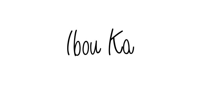 The best way (Angelique-Rose-font-FFP) to make a short signature is to pick only two or three words in your name. The name Ibou Ka include a total of six letters. For converting this name. Ibou Ka signature style 5 images and pictures png