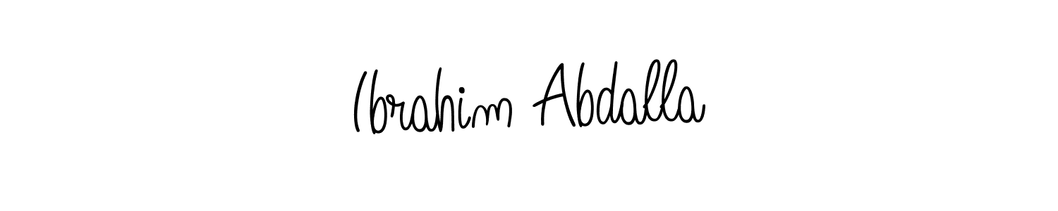 Use a signature maker to create a handwritten signature online. With this signature software, you can design (Angelique-Rose-font-FFP) your own signature for name Ibrahim Abdalla. Ibrahim Abdalla signature style 5 images and pictures png