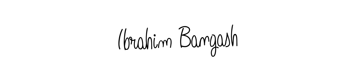 Create a beautiful signature design for name Ibrahim Bangash. With this signature (Angelique-Rose-font-FFP) fonts, you can make a handwritten signature for free. Ibrahim Bangash signature style 5 images and pictures png