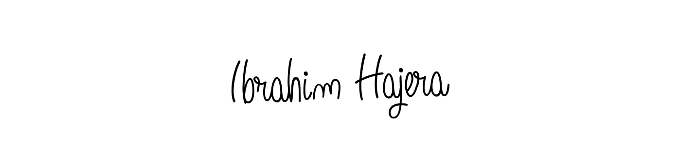 Use a signature maker to create a handwritten signature online. With this signature software, you can design (Angelique-Rose-font-FFP) your own signature for name Ibrahim Hajera. Ibrahim Hajera signature style 5 images and pictures png