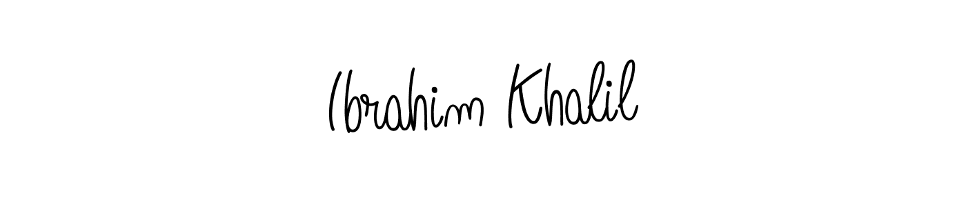 How to make Ibrahim Khalil name signature. Use Angelique-Rose-font-FFP style for creating short signs online. This is the latest handwritten sign. Ibrahim Khalil signature style 5 images and pictures png