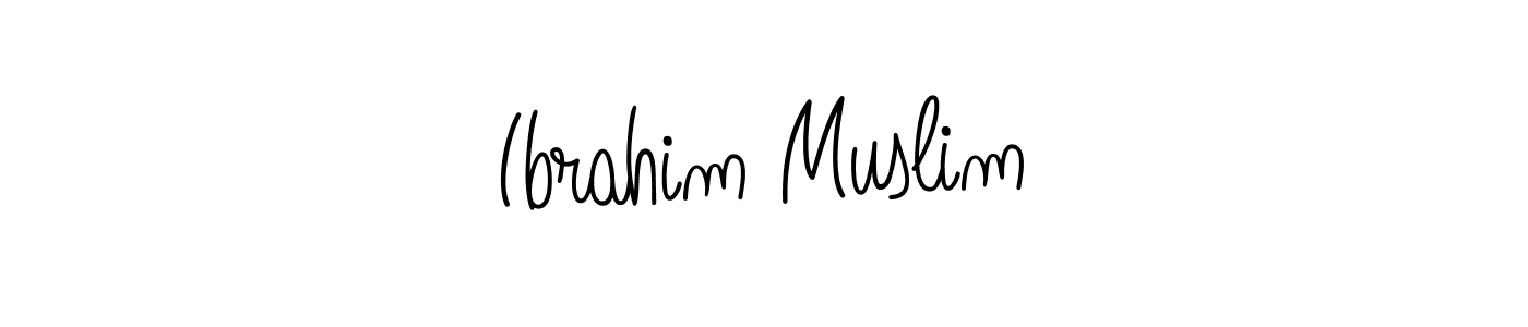 How to make Ibrahim Muslim name signature. Use Angelique-Rose-font-FFP style for creating short signs online. This is the latest handwritten sign. Ibrahim Muslim signature style 5 images and pictures png