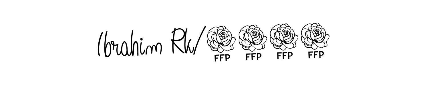Create a beautiful signature design for name Ibrahim Rk/1000. With this signature (Angelique-Rose-font-FFP) fonts, you can make a handwritten signature for free. Ibrahim Rk/1000 signature style 5 images and pictures png