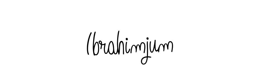 How to make Ibrahimjum name signature. Use Angelique-Rose-font-FFP style for creating short signs online. This is the latest handwritten sign. Ibrahimjum signature style 5 images and pictures png
