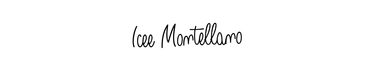 Create a beautiful signature design for name Icee Montellano. With this signature (Angelique-Rose-font-FFP) fonts, you can make a handwritten signature for free. Icee Montellano signature style 5 images and pictures png