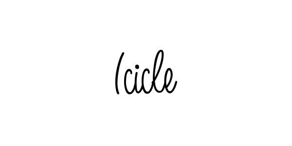 How to make Icicle name signature. Use Angelique-Rose-font-FFP style for creating short signs online. This is the latest handwritten sign. Icicle signature style 5 images and pictures png