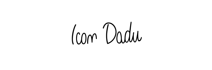 Create a beautiful signature design for name Icon Dadu. With this signature (Angelique-Rose-font-FFP) fonts, you can make a handwritten signature for free. Icon Dadu signature style 5 images and pictures png