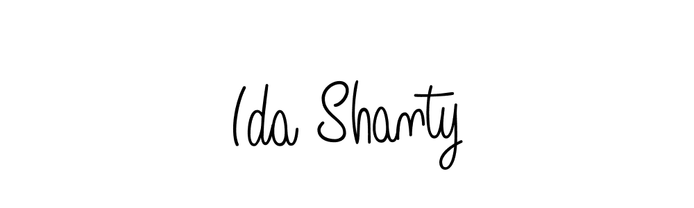 Make a beautiful signature design for name Ida Shanty. With this signature (Angelique-Rose-font-FFP) style, you can create a handwritten signature for free. Ida Shanty signature style 5 images and pictures png