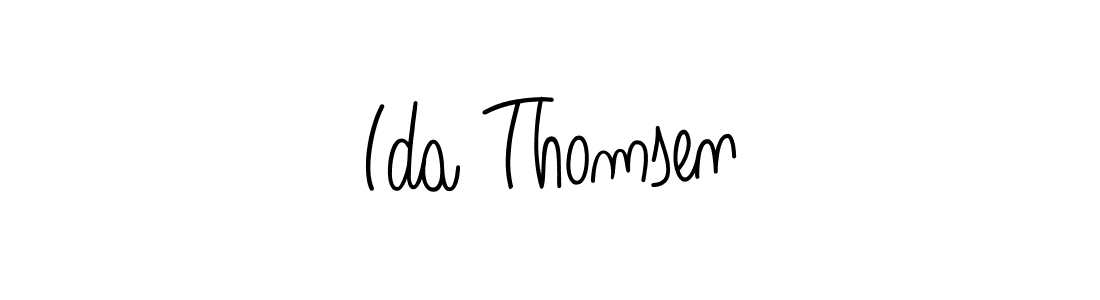 You should practise on your own different ways (Angelique-Rose-font-FFP) to write your name (Ida Thomsen) in signature. don't let someone else do it for you. Ida Thomsen signature style 5 images and pictures png