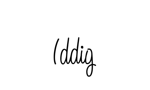 Use a signature maker to create a handwritten signature online. With this signature software, you can design (Angelique-Rose-font-FFP) your own signature for name Iddig. Iddig signature style 5 images and pictures png