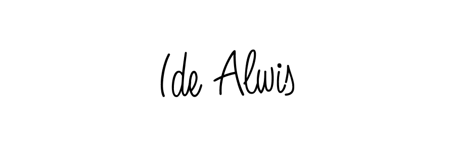 Make a beautiful signature design for name Ide Alwis. With this signature (Angelique-Rose-font-FFP) style, you can create a handwritten signature for free. Ide Alwis signature style 5 images and pictures png