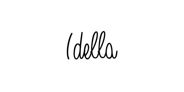 Make a beautiful signature design for name Idella. With this signature (Angelique-Rose-font-FFP) style, you can create a handwritten signature for free. Idella signature style 5 images and pictures png