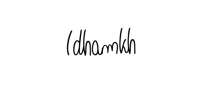 You should practise on your own different ways (Angelique-Rose-font-FFP) to write your name (Idhamkh) in signature. don't let someone else do it for you. Idhamkh signature style 5 images and pictures png