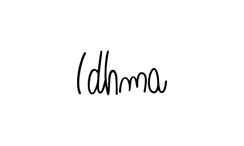 Create a beautiful signature design for name Idhma. With this signature (Angelique-Rose-font-FFP) fonts, you can make a handwritten signature for free. Idhma signature style 5 images and pictures png