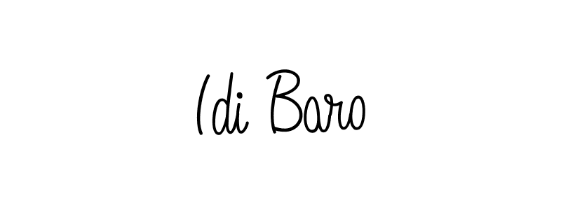 Idi Baro stylish signature style. Best Handwritten Sign (Angelique-Rose-font-FFP) for my name. Handwritten Signature Collection Ideas for my name Idi Baro. Idi Baro signature style 5 images and pictures png