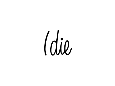 Make a beautiful signature design for name Idie. With this signature (Angelique-Rose-font-FFP) style, you can create a handwritten signature for free. Idie signature style 5 images and pictures png