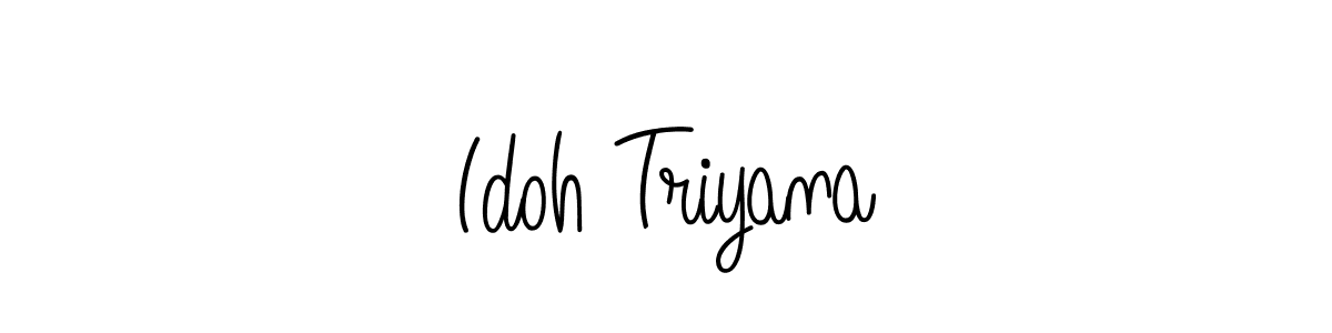 Create a beautiful signature design for name Idoh Triyana. With this signature (Angelique-Rose-font-FFP) fonts, you can make a handwritten signature for free. Idoh Triyana signature style 5 images and pictures png