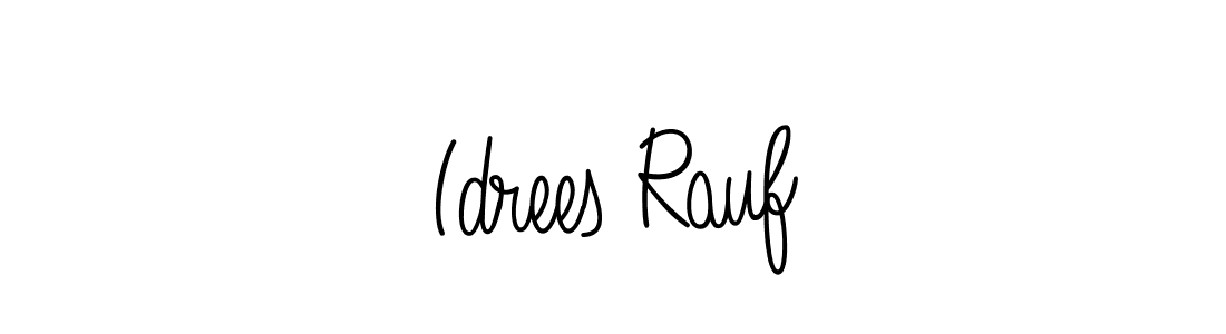 Use a signature maker to create a handwritten signature online. With this signature software, you can design (Angelique-Rose-font-FFP) your own signature for name Idrees Rauf. Idrees Rauf signature style 5 images and pictures png