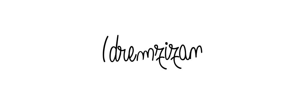 Create a beautiful signature design for name Idremzizan. With this signature (Angelique-Rose-font-FFP) fonts, you can make a handwritten signature for free. Idremzizan signature style 5 images and pictures png