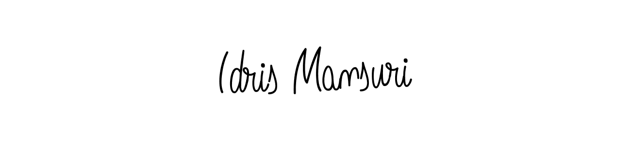 Make a beautiful signature design for name Idris Mansuri. With this signature (Angelique-Rose-font-FFP) style, you can create a handwritten signature for free. Idris Mansuri signature style 5 images and pictures png