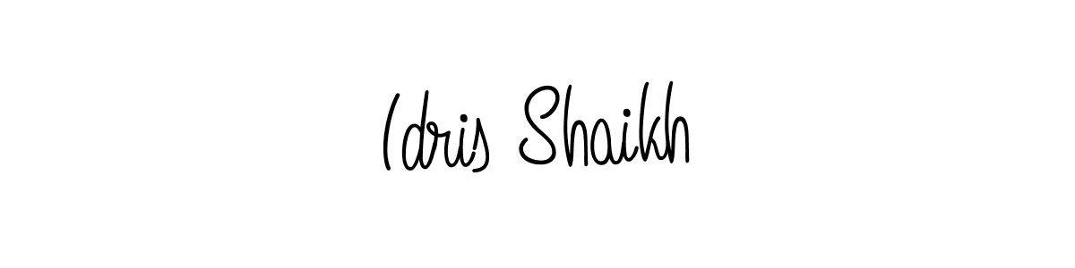 Make a beautiful signature design for name Idris Shaikh. With this signature (Angelique-Rose-font-FFP) style, you can create a handwritten signature for free. Idris Shaikh signature style 5 images and pictures png