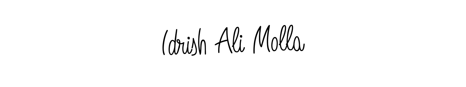 You should practise on your own different ways (Angelique-Rose-font-FFP) to write your name (Idrish Ali Molla) in signature. don't let someone else do it for you. Idrish Ali Molla signature style 5 images and pictures png