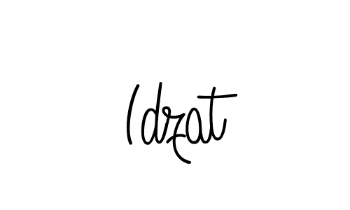 Idzat stylish signature style. Best Handwritten Sign (Angelique-Rose-font-FFP) for my name. Handwritten Signature Collection Ideas for my name Idzat. Idzat signature style 5 images and pictures png