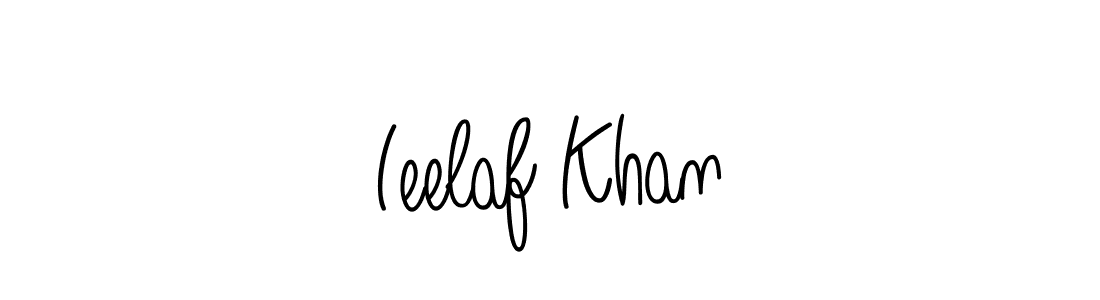 How to Draw Ieelaf Khan signature style? Angelique-Rose-font-FFP is a latest design signature styles for name Ieelaf Khan. Ieelaf Khan signature style 5 images and pictures png