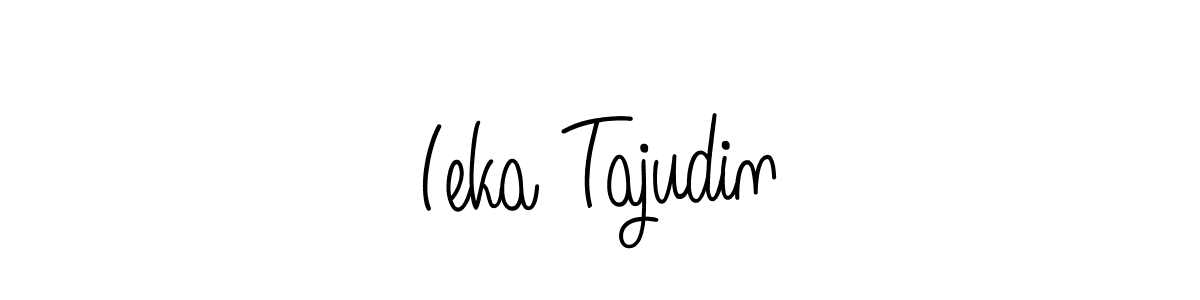 Design your own signature with our free online signature maker. With this signature software, you can create a handwritten (Angelique-Rose-font-FFP) signature for name Ieka Tajudin. Ieka Tajudin signature style 5 images and pictures png