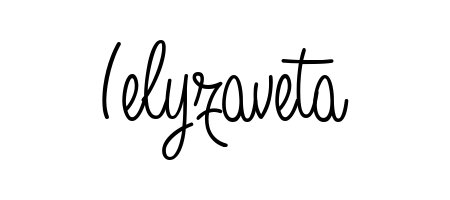 A timeless handwritten aesthetic for Ielyzaveta. The Angelique-Rose-font-FFP font gives your signature a handcrafted feel with natural curves. Ielyzaveta signature style 5 images and pictures png