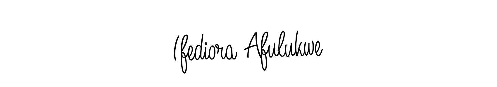 The best way (Angelique-Rose-font-FFP) to make a short signature is to pick only two or three words in your name. The name Ifediora Afulukwe include a total of six letters. For converting this name. Ifediora Afulukwe signature style 5 images and pictures png