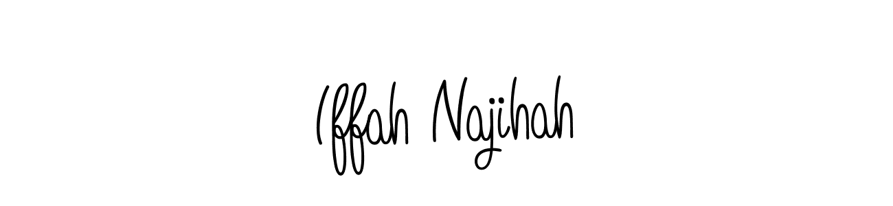 You should practise on your own different ways (Angelique-Rose-font-FFP) to write your name (Iffah Najihah) in signature. don't let someone else do it for you. Iffah Najihah signature style 5 images and pictures png