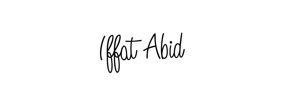 The best way (Angelique-Rose-font-FFP) to make a short signature is to pick only two or three words in your name. The name Iffat Abid include a total of six letters. For converting this name. Iffat Abid signature style 5 images and pictures png