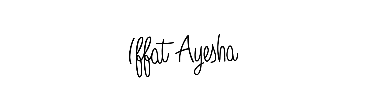 Make a beautiful signature design for name Iffat Ayesha. With this signature (Angelique-Rose-font-FFP) style, you can create a handwritten signature for free. Iffat Ayesha signature style 5 images and pictures png