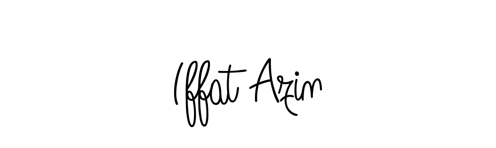 Make a beautiful signature design for name Iffat Azin. With this signature (Angelique-Rose-font-FFP) style, you can create a handwritten signature for free. Iffat Azin signature style 5 images and pictures png