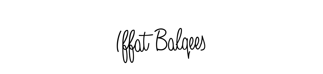 Check out images of Autograph of Iffat Balqees name. Actor Iffat Balqees Signature Style. Angelique-Rose-font-FFP is a professional sign style online. Iffat Balqees signature style 5 images and pictures png