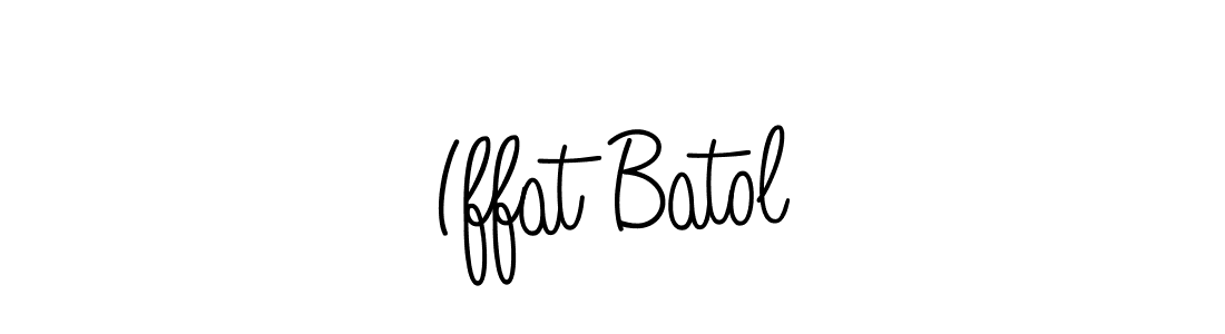 You should practise on your own different ways (Angelique-Rose-font-FFP) to write your name (Iffat Batol) in signature. don't let someone else do it for you. Iffat Batol signature style 5 images and pictures png