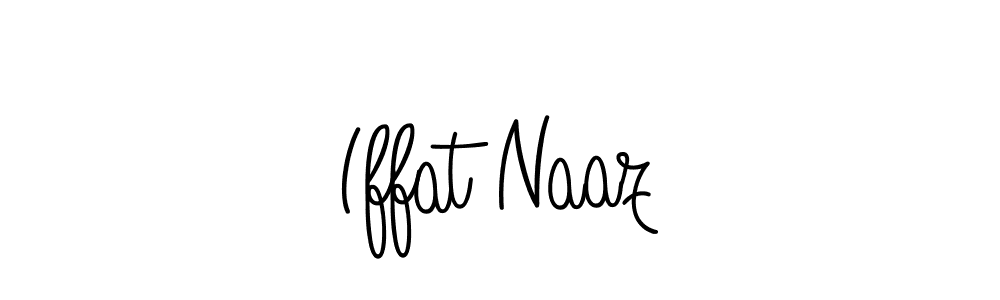 The best way (Angelique-Rose-font-FFP) to make a short signature is to pick only two or three words in your name. The name Iffat Naaz include a total of six letters. For converting this name. Iffat Naaz signature style 5 images and pictures png