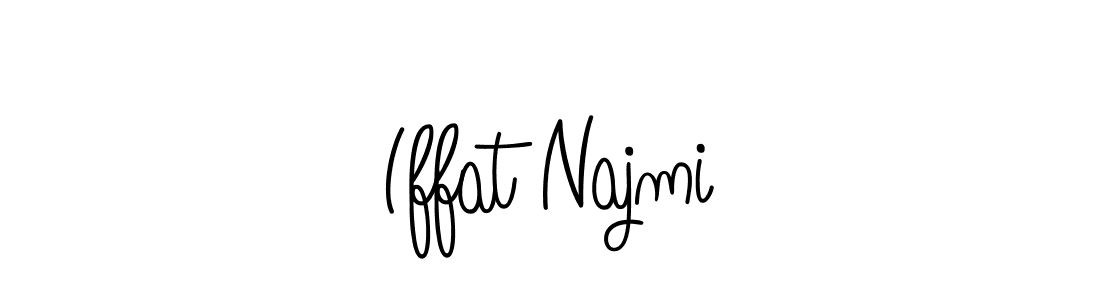 How to make Iffat Najmi name signature. Use Angelique-Rose-font-FFP style for creating short signs online. This is the latest handwritten sign. Iffat Najmi signature style 5 images and pictures png