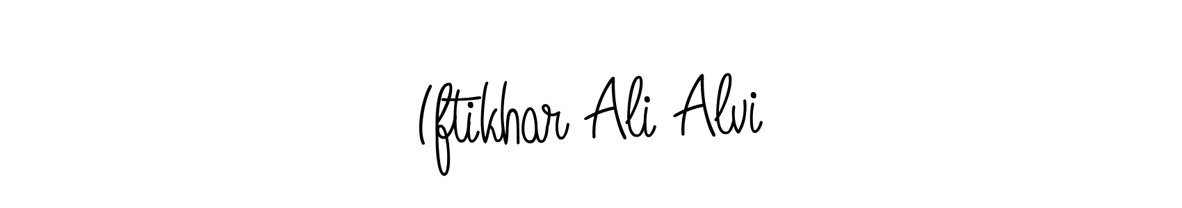 The best way (Angelique-Rose-font-FFP) to make a short signature is to pick only two or three words in your name. The name Iftikhar Ali Alvi include a total of six letters. For converting this name. Iftikhar Ali Alvi signature style 5 images and pictures png