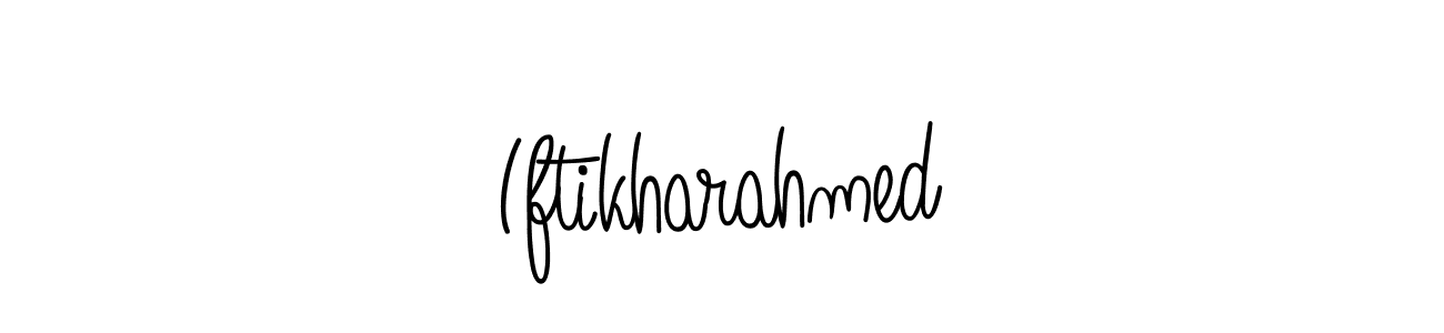 Use a signature maker to create a handwritten signature online. With this signature software, you can design (Angelique-Rose-font-FFP) your own signature for name Iftikharahmed. Iftikharahmed signature style 5 images and pictures png