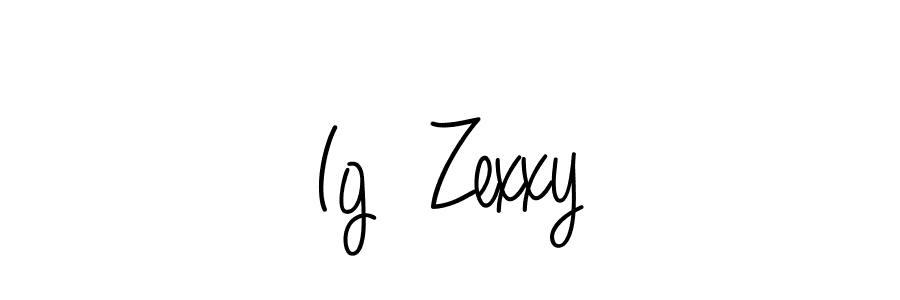 Angelique-Rose-font-FFP is a professional signature style that is perfect for those who want to add a touch of class to their signature. It is also a great choice for those who want to make their signature more unique. Get Ig  Zexxy name to fancy signature for free. Ig  Zexxy signature style 5 images and pictures png