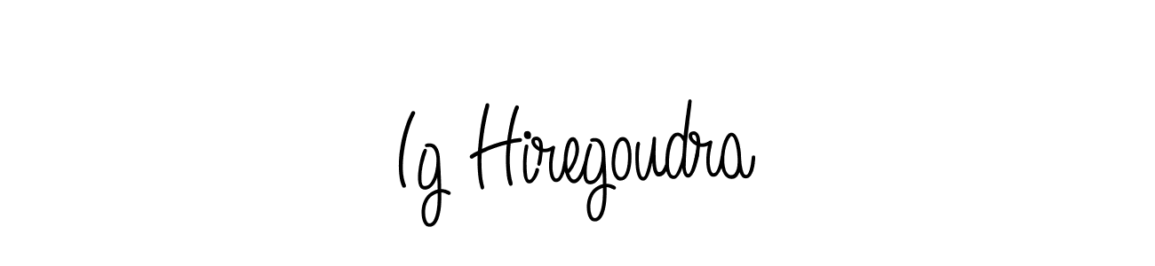 You should practise on your own different ways (Angelique-Rose-font-FFP) to write your name (Ig Hiregoudra) in signature. don't let someone else do it for you. Ig Hiregoudra signature style 5 images and pictures png