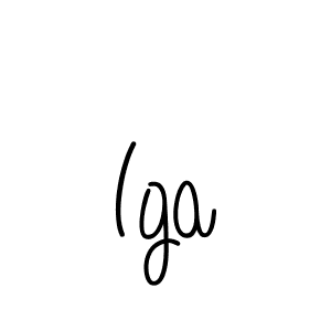 Create a beautiful signature design for name Iga. With this signature (Angelique-Rose-font-FFP) fonts, you can make a handwritten signature for free. Iga signature style 5 images and pictures png