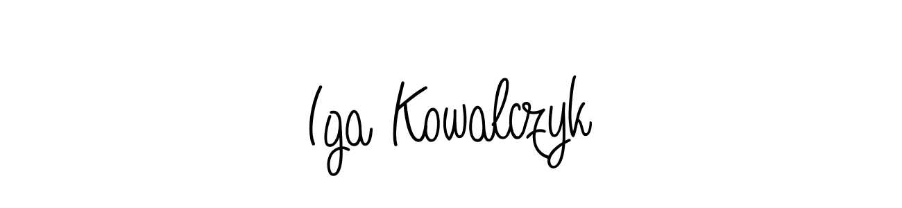 Check out images of Autograph of Iga Kowalczyk name. Actor Iga Kowalczyk Signature Style. Angelique-Rose-font-FFP is a professional sign style online. Iga Kowalczyk signature style 5 images and pictures png