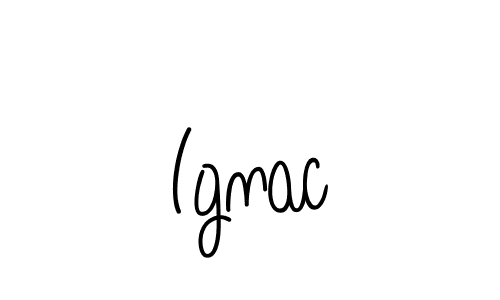 The best way (Angelique-Rose-font-FFP) to make a short signature is to pick only two or three words in your name. The name Ignac include a total of six letters. For converting this name. Ignac signature style 5 images and pictures png